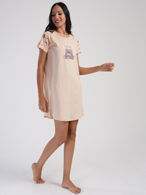 Купить Хлопковая домашняя туника с коротким рукавом VIENETTA 4010097048 в Украина в Lingerie.ua - Одяг для дому та відпочинку, Фото 6