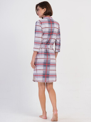 Купить Хлопковый халат большого размера на пуговицах VIENETTA 4040600943 в Украина в Lingerie.ua - Одяг для дому та відпочинку, Фото 5