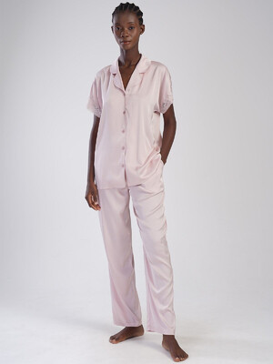 Купить Шелковая пижама с коротким рукавом VIENETTA 1617255156 в Украина в Lingerie.ua - Одяг для дому та відпочинку, Фото 3