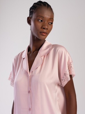 Купить Шелковая пижама с коротким рукавом VIENETTA 1617255156 в Украина в Lingerie.ua - Одяг для дому та відпочинку, Фото 5