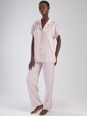 Купить Шелковая пижама с коротким рукавом VIENETTA 1617255156 в Украина в Lingerie.ua - Одяг для дому та відпочинку, Фото 7