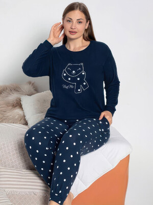 Домашний комплект большого размера с длинным рукавом GUAVA 4417