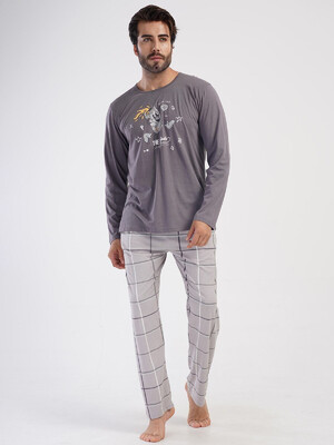 Купить Хлопковая пижама большого размера с длинным рукавом VIENETTA MAN 4052989846 в Украина в Lingerie.ua - Одяг для дому та відпочинку, Видео