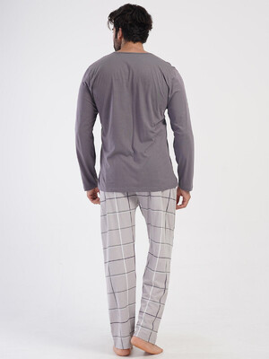 Купить Хлопковая пижама большого размера с длинным рукавом VIENETTA MAN 4052989846 в Украина в Lingerie.ua - Одяг для дому та відпочинку, Фото 3