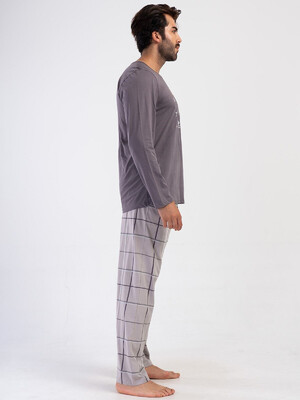 Купить Хлопковая пижама большого размера с длинным рукавом VIENETTA MAN 4052989846 в Украина в Lingerie.ua - Одяг для дому та відпочинку, Фото 9