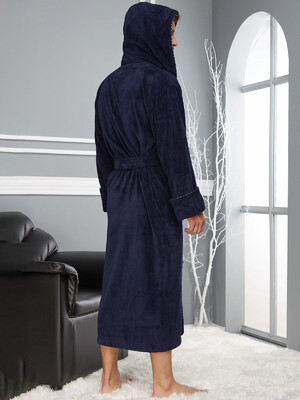 Купить Махровый халат мужской с капюшоном NUSA 2955 в Украина в Lingerie.ua - Одяг для дому та відпочинку, Фото 2