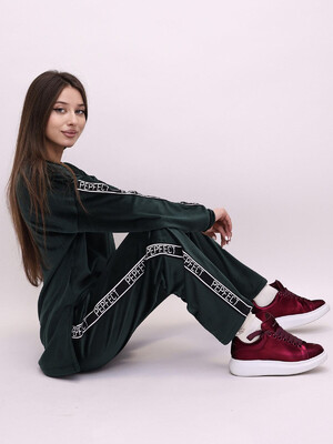 Купить Теплый женский велюровый костюм с лампасами LINGERIE 170740 в Украина в Lingerie.ua - Одяг для дому та відпочинку, Фото 2