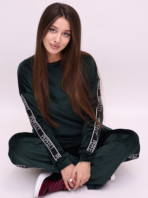 Купить Теплый женский велюровый костюм с лампасами LINGERIE 170740 в Украина в Lingerie.ua - Одяг для дому та відпочинку, Фото 11