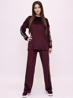 Купить Теплый женский велюровый костюм с лампасами LINGERIE 170740 в Украина в Lingerie.ua - Одяг для дому та відпочинку, Фото 10