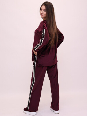 Купить Теплый женский велюровый костюм с лампасами LINGERIE 170740 в Украина в Lingerie.ua - Одяг для дому та відпочинку, Фото 3