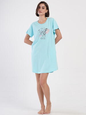 Купить Хлопковая туника большого размера с коротким рукавом VIENETTA 4053500000 в Украина в Lingerie.ua - Одяг для дому та відпочинку, Фото 8