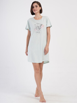 Купить Хлопковая туника большого размера с коротким рукавом VIENETTA 4053500000 в Украина в Lingerie.ua - Одяг для дому та відпочинку, Фото 7