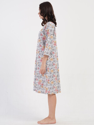 Купить Хлопковый халат большого размера на молнии VIENETTA 4081903402 в Украина в Lingerie.ua - Одяг для дому та відпочинку, Фото 4