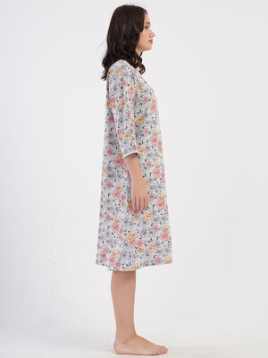 Купить Хлопковый халат большого размера на молнии VIENETTA 4081903402 в Украина в Lingerie.ua - Одяг для дому та відпочинку, Фото 5