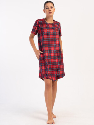 Купить Хлопковая туника с коротким рукавом VIENETTA 4070413029 в Украина в Lingerie.ua - Одяг для дому та відпочинку, Фото 2