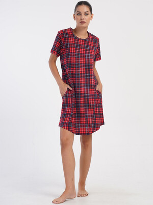 Купить Хлопковая туника с коротким рукавом VIENETTA 4070413029 в Украина в Lingerie.ua - Одяг для дому та відпочинку, Фото 3