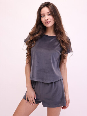 Купить Велюровый костюм из футболки и шорт LINGERIE 170747 в Украина в Lingerie.ua - Одяг для дому та відпочинку, Фото 18