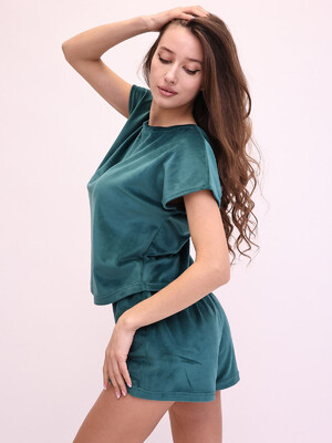 Купить Велюровый костюм из футболки и шорт LINGERIE 170747 в Украина в Lingerie.ua - Одяг для дому та відпочинку, Фото 12