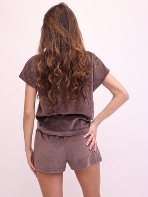 Купить Велюровый костюм из футболки и шорт LINGERIE 170747 в Украина в Lingerie.ua - Одяг для дому та відпочинку, Фото 5