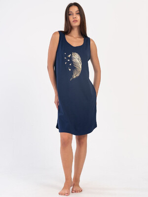 Купить Хлопковая туника большого размера без рукавов VIENETTA 4051940000 в Украина в Lingerie.ua - Одяг для дому та відпочинку, Фото 2