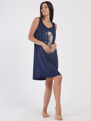 Купить Хлопковая туника большого размера без рукавов VIENETTA 4051940000 в Украина в Lingerie.ua - Одяг для дому та відпочинку, Фото 3