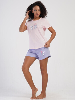 Купить Хлопковый комплект из футболки и шорт VIENETTA 4084090000 в Украина в Lingerie.ua - Одяг для дому та відпочинку, Фото 3