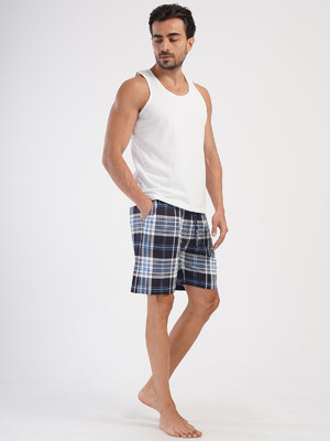 Купить Хлопковые шорты в клетку с карманами VIENETTA MAN 4040951223 в Украина в Lingerie.ua - Одяг для дому та відпочинку, Фото 2