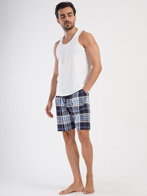 Купить Хлопковые шорты в клетку с карманами VIENETTA MAN 4040951223 в Украина в Lingerie.ua - Одяг для дому та відпочинку, Фото 6