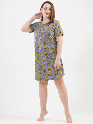 Купить Хлопковая домашняя туника с коротким рукавом VIENETTA 1121260725 в Украина в Lingerie.ua - Одяг для дому та відпочинку, Фото 1
