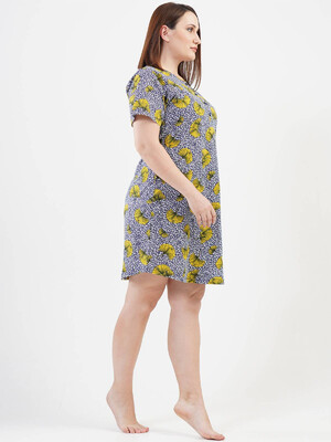 Купить Хлопковая домашняя туника с коротким рукавом VIENETTA 1121260725 в Украина в Lingerie.ua - Одяг для дому та відпочинку, Фото 4