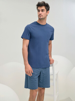 Бавовняний комплект чоловічий із футболки та шортів SVMAN 9592
