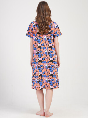 Купить Хлопковый халат на молнии с коротким рукавом VIENETTA 4080454235 в Украина в Lingerie.ua - Одяг для дому та відпочинку, Фото 3