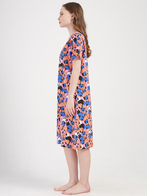 Купить Хлопковый халат на молнии с коротким рукавом VIENETTA 4080454235 в Украина в Lingerie.ua - Одяг для дому та відпочинку, Фото 4