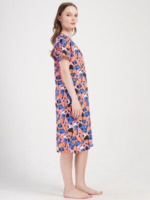 Купить Хлопковый халат на молнии с коротким рукавом VIENETTA 4080454235 в Украина в Lingerie.ua - Одяг для дому та відпочинку, Фото 7