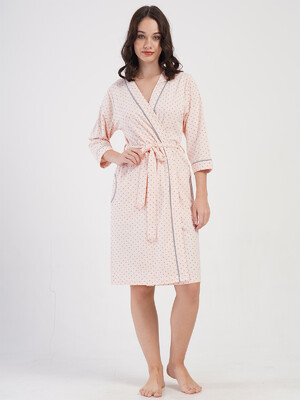 Купить Хлопковый халат женский на запах VIENETTA 4084511248 в Украина в Lingerie.ua - Одяг для дому та відпочинку, Фото 2