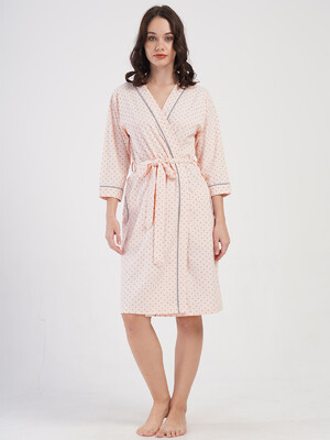 Купить Хлопковый халат женский на запах VIENETTA 4084511248 в Украина в Lingerie.ua - Одяг для дому та відпочинку, Фото 8