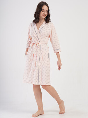 Купить Хлопковый халат женский на запах VIENETTA 4084511248 в Украина в Lingerie.ua - Одяг для дому та відпочинку, Фото 15