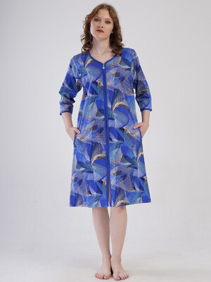 Купить Хлопковый халат большого размера на молнии VIENETTA 4091420663 в Украина