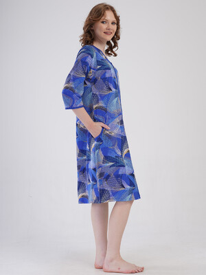 Купить Хлопковый халат большого размера на молнии VIENETTA 4091420663 в Украина в Lingerie.ua - Одяг для дому та відпочинку, Фото 6