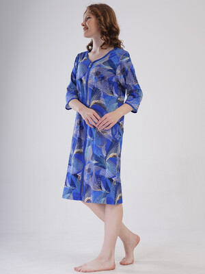 Купить Хлопковый халат большого размера на молнии VIENETTA 4091420663 в Украина в Lingerie.ua - Одяг для дому та відпочинку, Фото 7