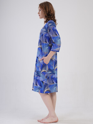 Купить Хлопковый халат большого размера на молнии VIENETTA 4091420663 в Украина в Lingerie.ua - Одяг для дому та відпочинку, Фото 8