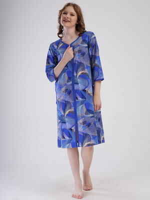 Купить Хлопковый халат большого размера на молнии VIENETTA 4091420663 в Украина в Lingerie.ua - Одяг для дому та відпочинку, Фото 9