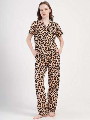 Купить Хлопковая классическая пижама с коротким рукавом VIENETTA 4091064962 в Украина в Lingerie.ua - Одяг для дому та відпочинку, Фото 2