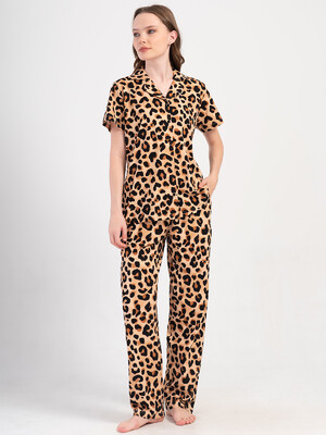 Купить Хлопковая классическая пижама с коротким рукавом VIENETTA 4091064962 в Украина в Lingerie.ua - Одяг для дому та відпочинку, Фото 5