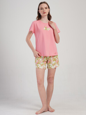 Хлопковый комплект женский с шортами VIENETTA 4081630716