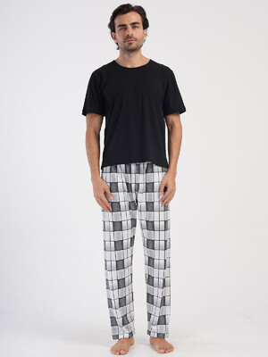 Купить Хлопковые домашние брюки в клетку VIENETTA MAN 4081171189 в Украина
