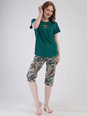 Купить Бавовняний літній комплект з капрі VIENETTA 4092140250 в Украина в Lingerie.ua - Одяг для дому та відпочинку, Фото 4