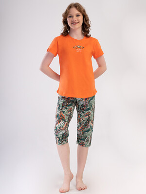 Купить Бавовняний літній комплект з капрі VIENETTA 4092140250 в Украина в Lingerie.ua - Одяг для дому та відпочинку, Фото 3