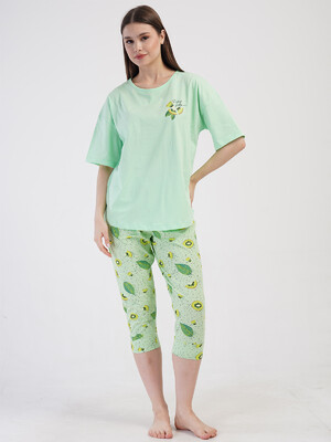 Купить Літній бавовняний комплект великого розміру з капрі VIENETTA 4083431333 в Украина