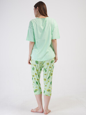 Купить Літній бавовняний комплект великого розміру з капрі VIENETTA 4083431333 в Украина в Lingerie.ua - Одяг для дому та відпочинку, Фото 2